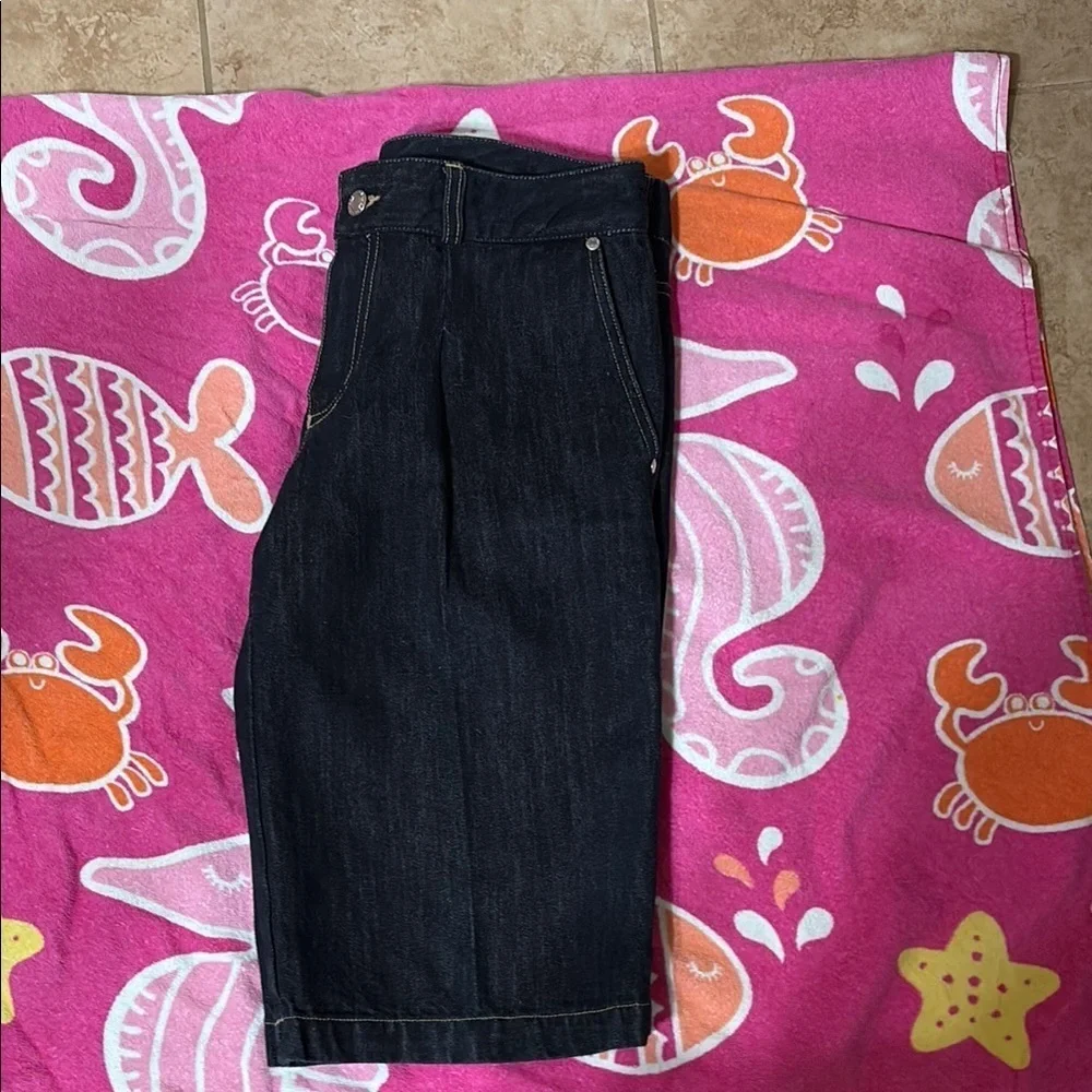 LACOSTE Dark Blue Denim Shorts